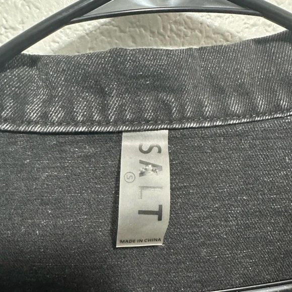 Vintage Y2K black Fringe Denim Jacket new without tags - Picture 10 of 11